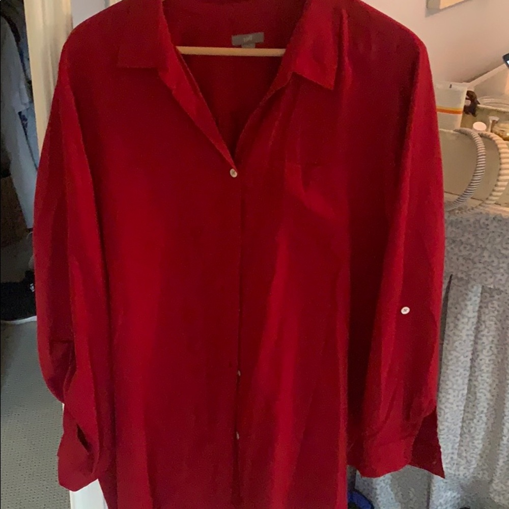 J Jill Red blouse